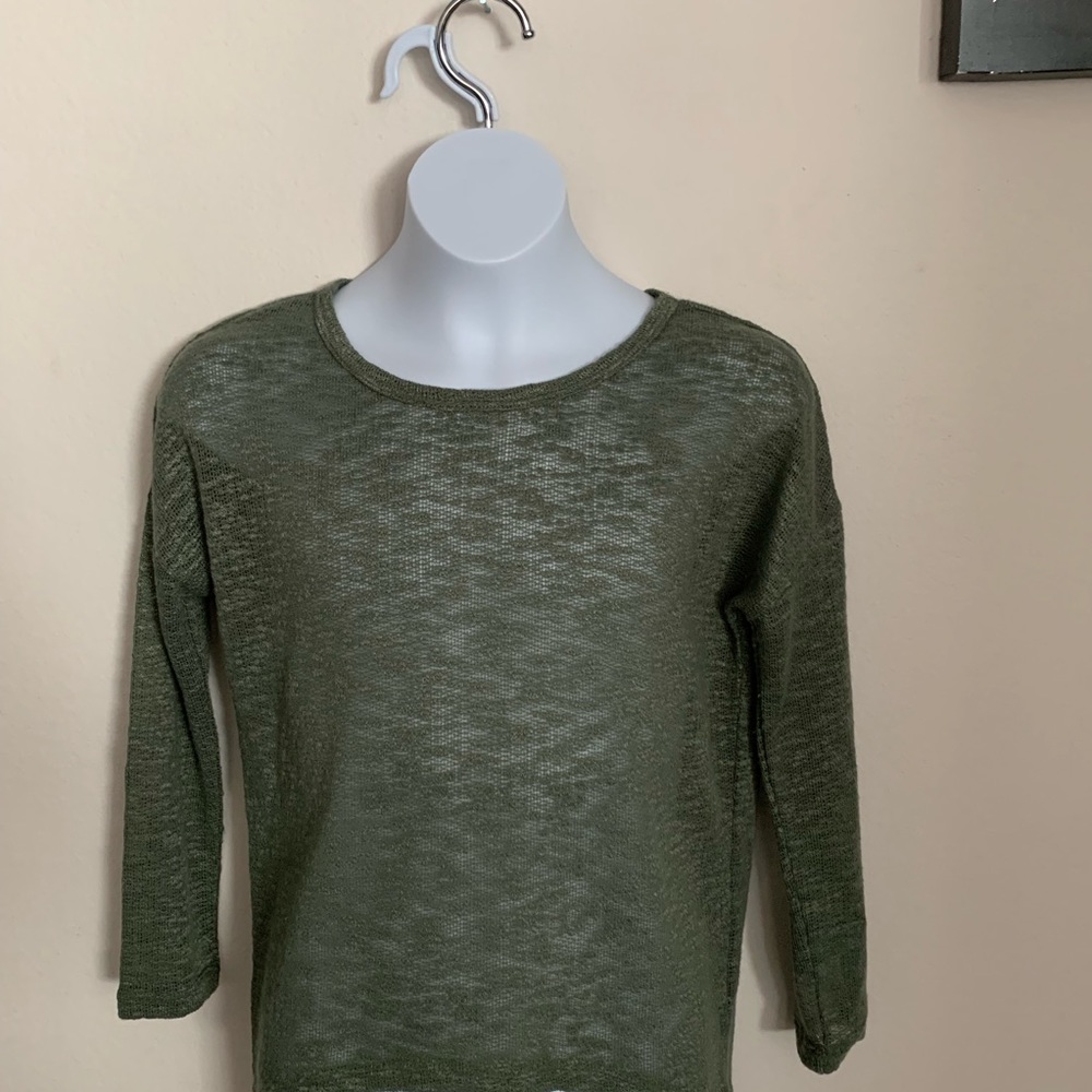 Copper Key Girls Green High- Low Sweater